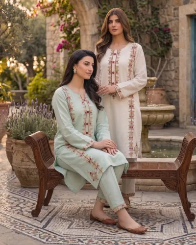 Women's Salwar Kameez Set - Green