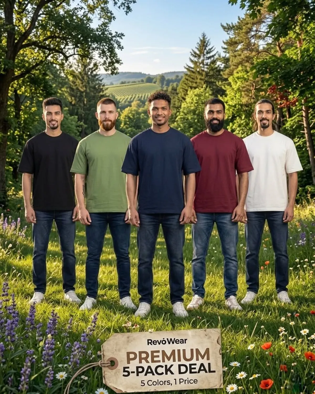 Men’s 5-Piece Drop Shoulder Combo